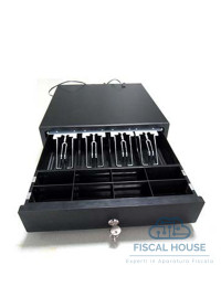 Sertar de bani mediu FH – metalic, 4 bancnote, 8 monede, RJ11, ...